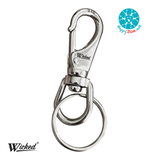 Wicked Swivel Snap Hook ตะขอเกี่ยว สแตนเลส 316 ขนาด 4” (M6) พร้อมข้อต่อโซ่สแตนเลส 316 ขนาด M6