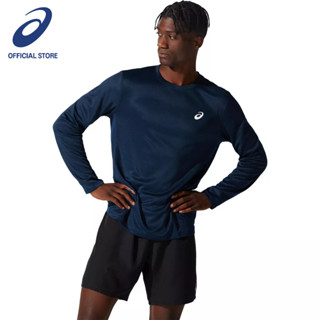 ASICS :  SILVER LS TOP MEN RUNNING ผู้ชาย เสื้อคอกลม ของแท้  FRENCH BLUE