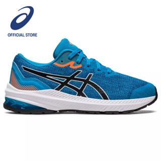 ASICS :  GT-1000 11 GS KIDS RUNNING เด็ก รองเท้าวิ่ง ของแท้  ISLAND BLUE/BLACK