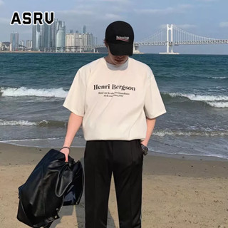 ASRV เสื้อยืด ใหม่ เสื้อยืดแขนสั้นผู้ชาย เวอร์ชั่นเกาหลี อินเทรนด์ เรียบง่าย ครึ่งแขน ด้านบน สไตล์ฮ่องกง หลวม ไม่เป็นทางการ ทันสมัย แบรนด์