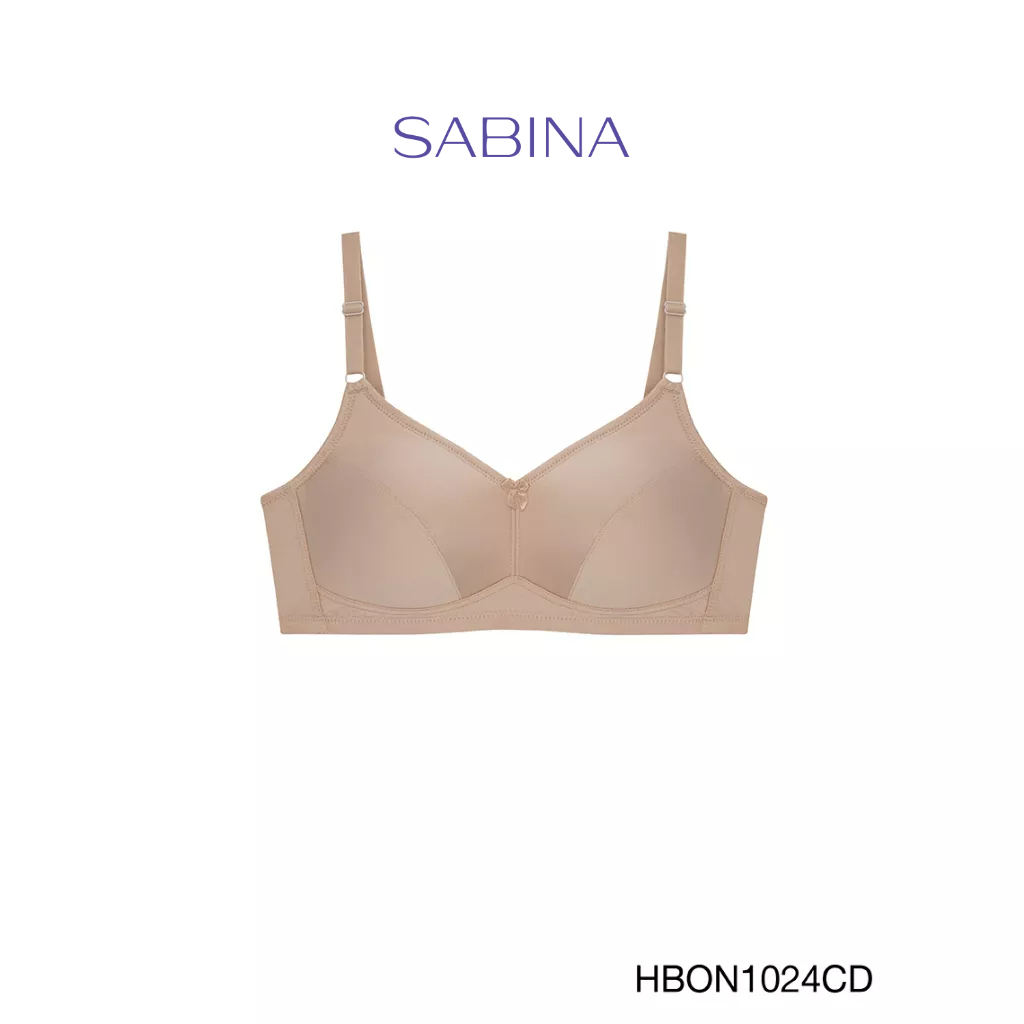 Sabina เสื้อชั้นใน Invisible Wire (ไม่มีโครง) ฟองน้ำไม่ดันทรง รหัส HBON1024CD สีเนื้อเข้ม