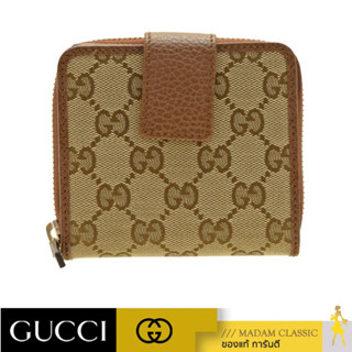 GUCCI ORIGINAL GG ZIP AROUND SHORT WALLET (BEIGE/BROWN)  [346056KY9LG8610]