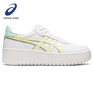 ASICS :  JAPAN S PF WOMEN ผู้หญิง รองเท้าผ้าใบ ของแท้  WHITE/HUDDLE YELLOW