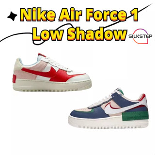 🔥รองเท้าผ้าใบรุ่นล่าสุด Nike Air Force 1 ต่ำ ชมพู/น้ำเงิน/แดง/ขาว ต่อท้าย มาการูน