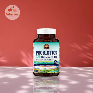 Vitalitown Probiotics 120 Billion CFUs , 36 Strains, with Prebiotics &amp; Digestive Enzymes (V.740)