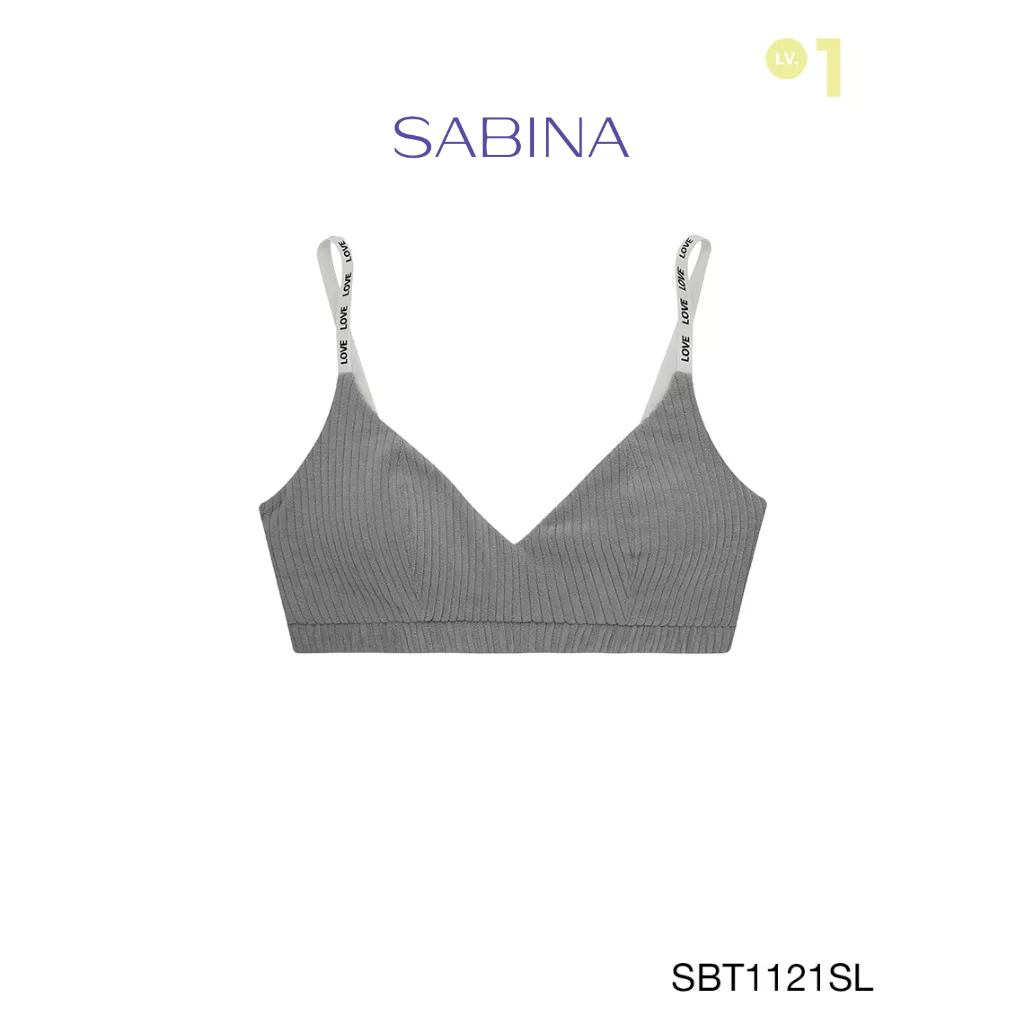 SABINA  Maggie Mae Call Me Your Darling เสื้อชั้นในไร้โครง รหัส SBT1121SL  สีเทา