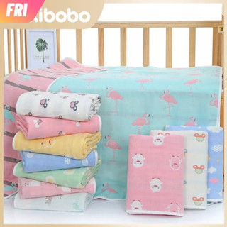 mikibobo ผ้าขนหนูสำหรับเด็กลายน่ารัก ผ้าสาลู ทำจากฝ้าย 100% ทอ 6 ชั้น ขนาด 25*50 ซม HF1017-HH