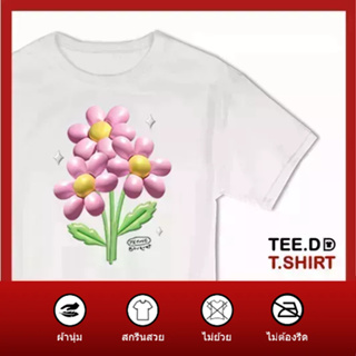 TEE.DD.TSHIRT เสื้อยืด Pink Bouquet ผ้านุ่ม สกรีนสวย ไม่ย้วย ไม่ต้องรีด มีให้เลือกหลายสี ใส่ได้ทั้งชาย-หญิง