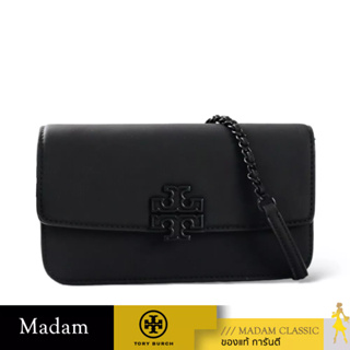 ของแท้ 💯% กระเป๋าสะพายข้าง TORY BURCH 149654 BRITTEN MATTE CHAIN WALLET WITH WRISTLET IN BLACK (001)