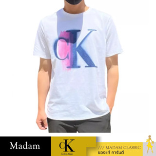 ของแท้ 💯% เสื้อยืด CALVIN KLEIN PAINTED MONOGRAM LOGO CREWNECK T-SHIRT (40LP820540)