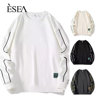 ESEA เสื้อสเวตเตอร์ผู้ชายเป็นแฟชั่นและเรียบง่ายและการออกแบบคอลูกเรือใหม่เป็นเสื้อสเวตเตอร์แขนยาวผู้ชายที่ทันสมัยและอินเทรนด์