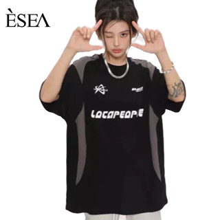 ESEA เสื้อยืดผู้ชายพิมพ์นิยมในแฟชั่นแขนสั้นผู้ชายเทรนด์ใหม่คอกลมแขนสั้น