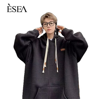 ESEA เสื้อสเวตเตอร์ผู้ชายหลวมสไตล์ยุโรปและอเมริกาฤดูใบไม้ร่วงและฤดูหนาวการออกแบบแฟชั่นเสื้อสเวตเตอร์ลําลองผู้ชายแขนยาว