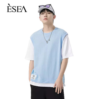 ESEA เสื้อยืดผู้ชาย,คู่การแข่งขันทั้งหมดสวมใส่,เสื้อลำลองผู้ชาย,แนวโน้มกีฬาหลวม,ผู้ชายแขนสั้น