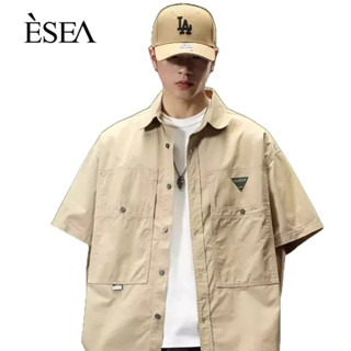 ESEA เสื้อเชิ้ตผู้ชายเสื้อเชิ้ตลําลองหลวมฤดูร้อนของยุโรปและอเมริกา