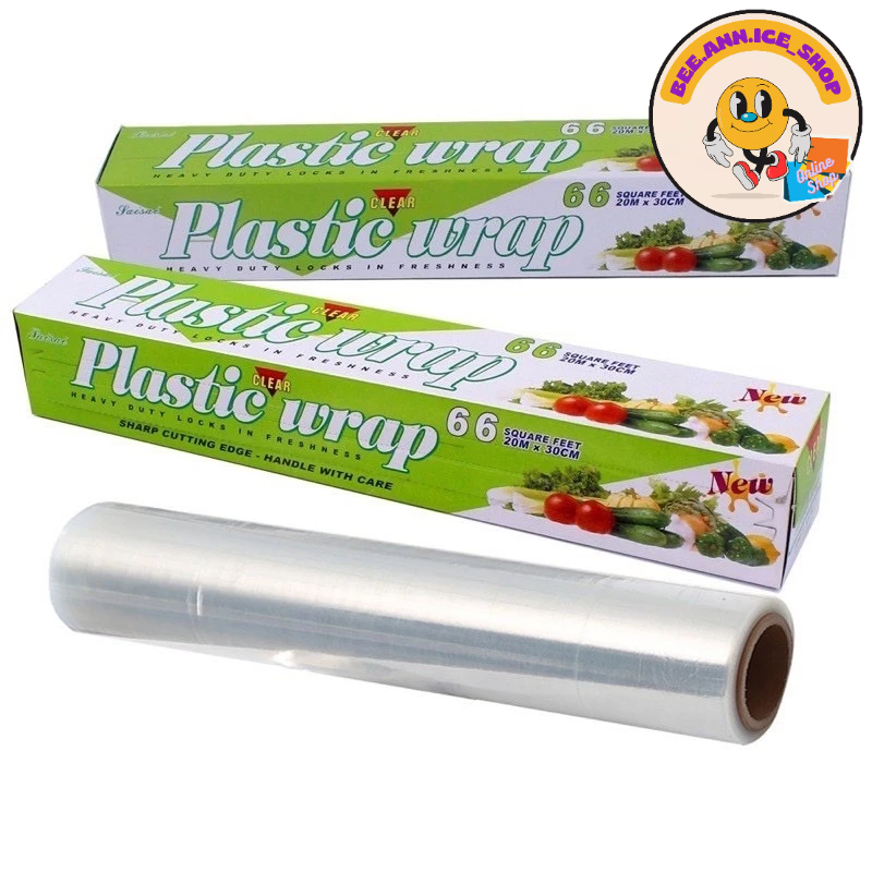 ฟิล์มพลาสติกห่ออาหาร ซีนถนอมอาหาร ห่อผักและผลไม้ Plastic wrap ((พร้อมส่ง)) (จัดส่งไว)