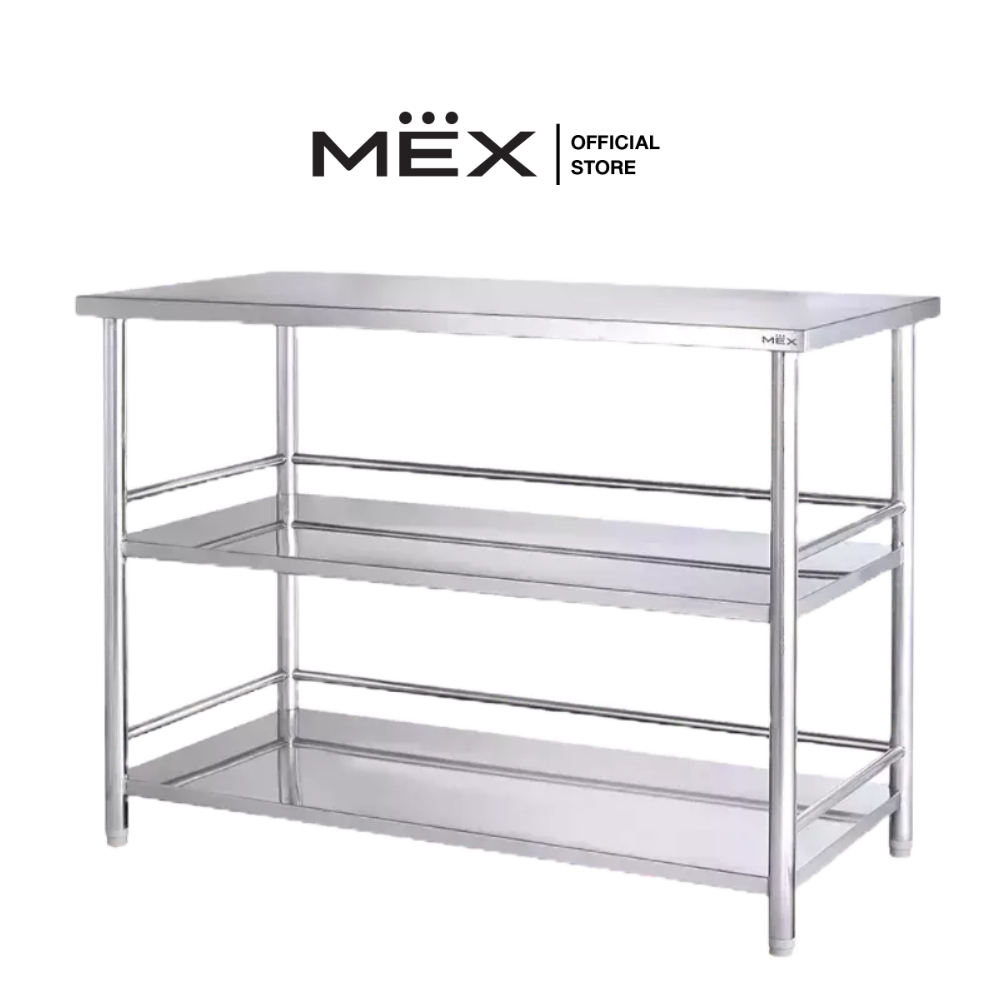 MEX SH1286-1 โต๊ะอเนกประสงค์สเตนเลส สตีล 304 ขนาด 120 x 60 x 86 ซม.