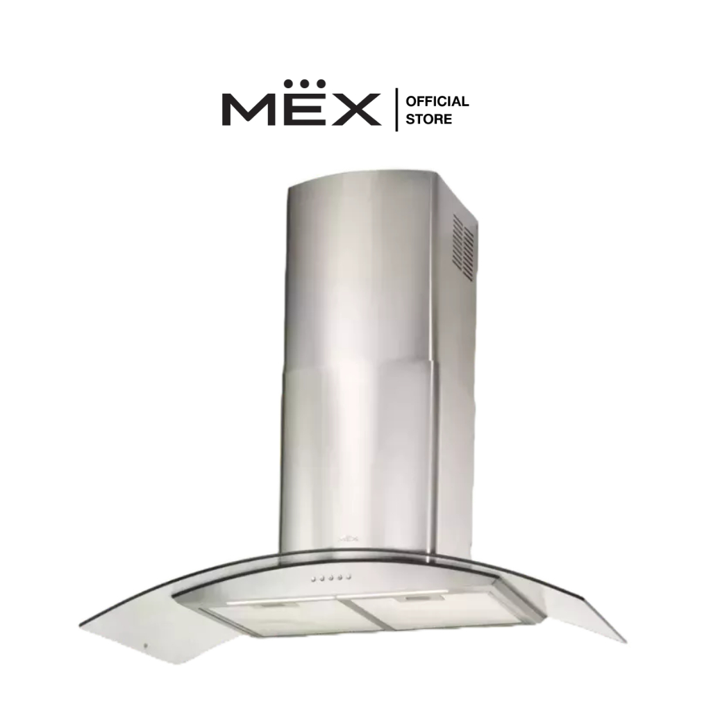 MEX รุ่น KV738X90-1 เครื่องดูดควันทรงกระจกโค้ง ขนาด 90 ซม.