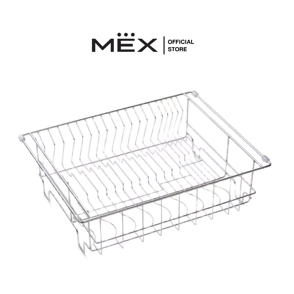 MEX รุ่น BKT330 ตะกร้าวางภาชนะ ขนาด 33 x 42.5 ซม. สเตนเลส สตีล AISI 304 พร้อมยางกันรอย 4 มุม
