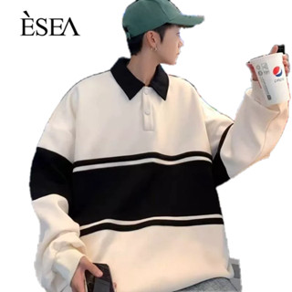 ESEA แฟชั่นใหม่เสื้อกันหนาวผู้ชายฤดูใบไม้ผลิและฤดูใบไม้ร่วงที่เรียบง่ายหลวมเสื้อกันหนาวลําลองของผู้ชาย