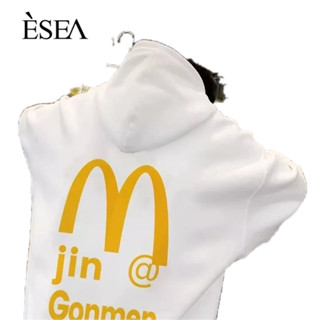 ESEA เสื้อสเวตเตอร์ผู้ชายแบรนด์อินเทรนด์สไตล์ยุโรปและอเมริกาฤดูใบไม้ผลิและฤดูใบไม้ร่วงใหม่มีฮู้ดไฮเอนด์พิมพ์แฟชั่นเสื้อสเวตเตอร์ผู้ชายยอดนิยม