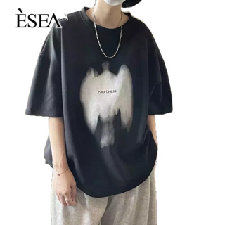 ESEA ผู้ชายเสื้อยืดทั้งหมด-การแข่งขันลำลองหลวมผู้ชายเสื้อยืดแฟชั่นกราฟฟิตีพิมพ์ผู้ชายแขนสั้น