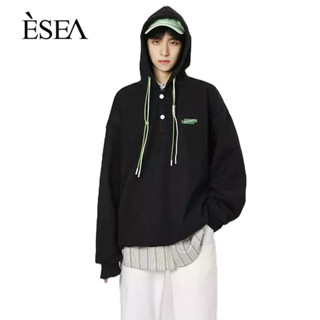 ESEA เสื้อฮู้ดชายเสื้อฮู้ดหลวมสวมหมวกสบาย ๆ ชายเสื้อฮู้ดพร้อมหมวก