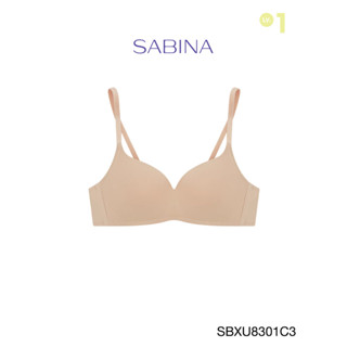 Sabina เสื้อชั้นใน Invisible Wire (ไม่มีโครง) รุ่น Pretty Perfect รหัส SBXU8301C3 สีเนื้อเข้ม