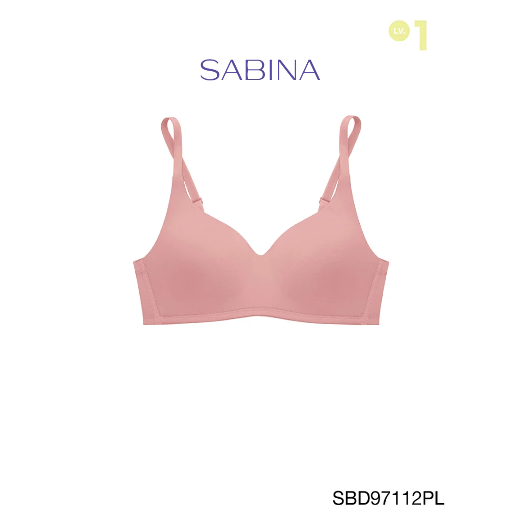 Sabina เสื้อชั้นใน Invisible Wire (ไม่มีโครง) รุ่น Perfect Bra รหัส SBD97112PL สีชมพูอ่อน
