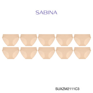 Sabina กางเกงชั้นใน (Set 10 ชิ้น) รุ่น Panty Zone รหัส SUXZM2111C3 สีเนื้อเข้ม