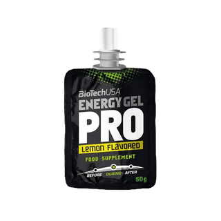 BioTechUSA Energy Gel Pro 60g Lemon (เจลให้พลังงาน รสเลม่อน สำหรับนักกีฬา นักวิ่ง ออกกำลังกาย) During workout