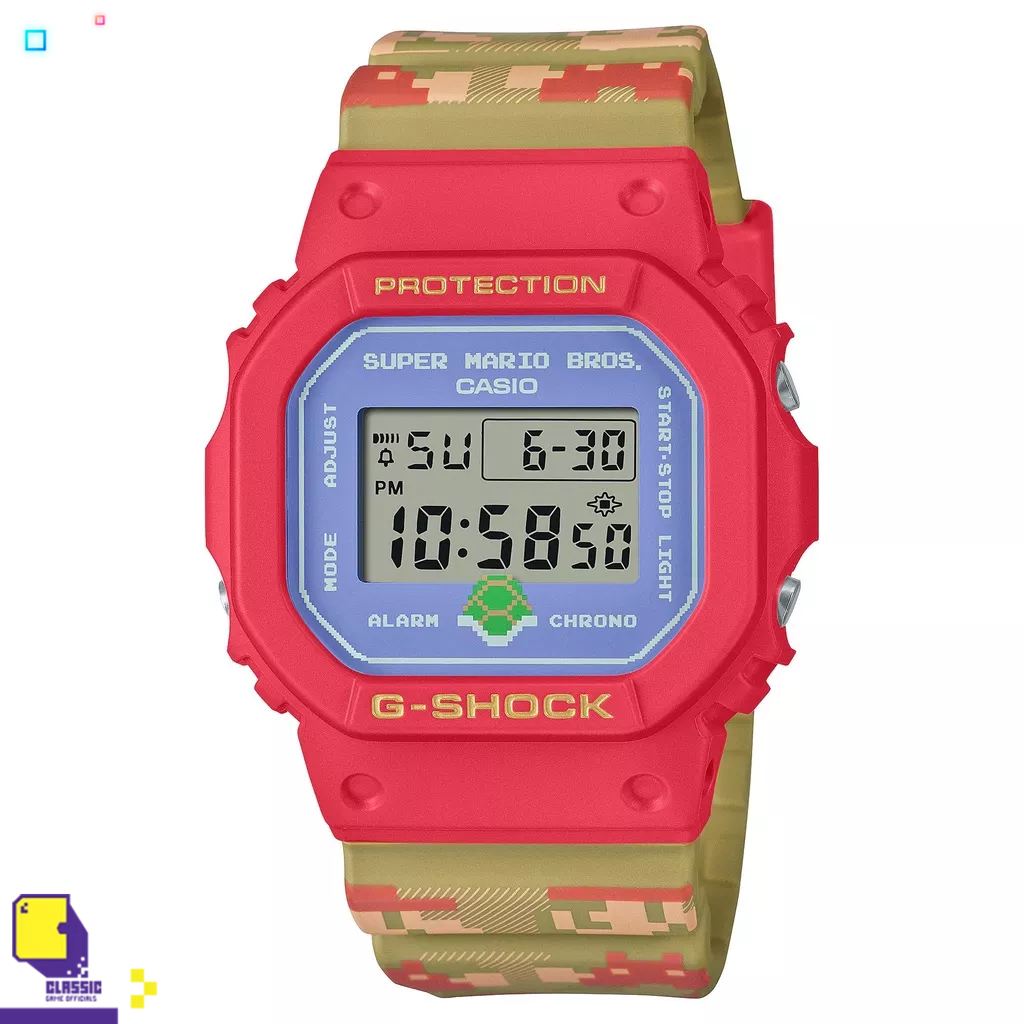 Other™ Casio G-Shock Super Mario Collaboration Model - 40th Anniversary Models (DW-5600SMD-4) (By ClaSsIC GaME)