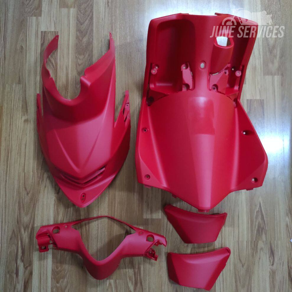 คอนโซน Mio ตาคู่ 115 สีแดงด้าน เซ็ต5ชิ้น(แดงสว่าง)2011