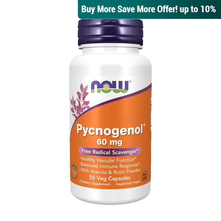 Now Foods, Pycnogenol, 60 mg, 50 Veggie Caps