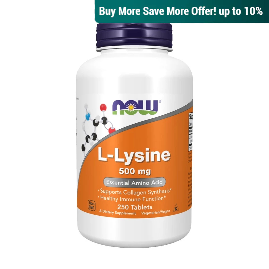 Now Foods, L-Lysine, 500 mg, 250 Tablets