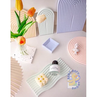 <พร้อมส่ง> แท่นยิปซั่ม Arch&Wave สีพาสเทล Gypsum Pastel Plate | 7 แบบ | แบบโค้ง แบบคลื่น พร็อบ แท่นปูน ของตกแต่งบ้าน จาน