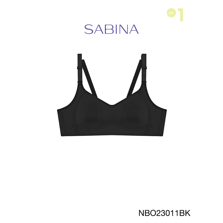 Sabina เสื้อชั้นใน Invisible Wire (ไม่มีโครง) รุ่น Function Bra รหัส NBO23011BK สีดำ
