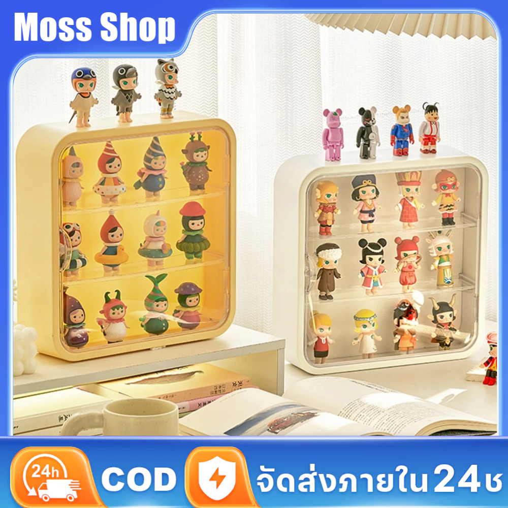 กล่องใส่โมเดลติดผนัง กล่องใส่ art toy กล่องเก็บของเข้ามุม การออกแบบที่ทันสมัย มีสองสีให้เลือก ทนทานและทนทาน