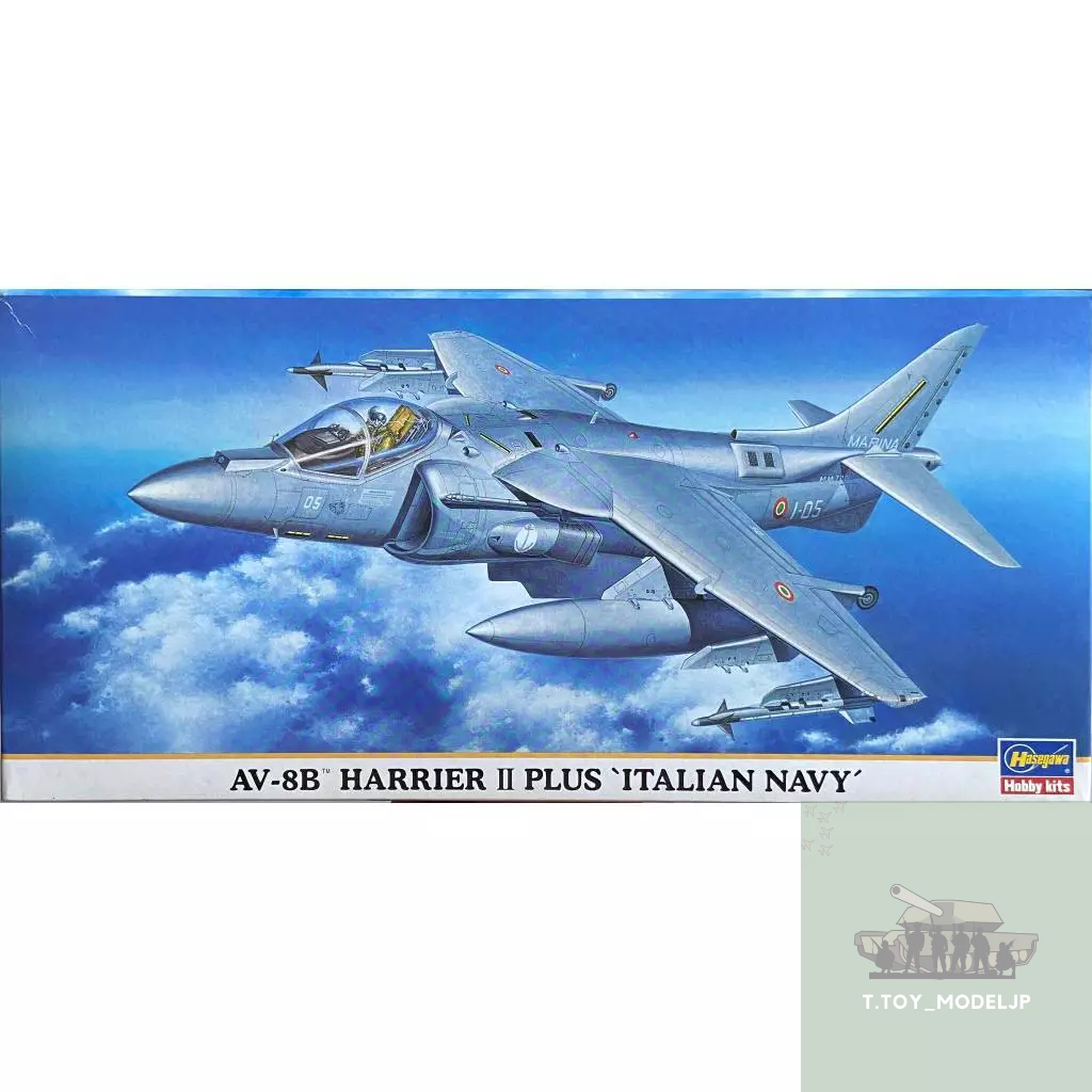 Hasegawa 1/72 AV-8B Harrier II Plus Italian Navy โมเดลเครื่องบินรบ เครื่องบินรบสงคราม เครื่องบินประก