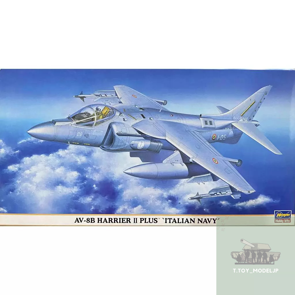 Hasegawa 1/48 AV-8B Harrier II Plus Italian Navy Special Version โมเดลเครื่องบินรบ เครื่องบินรบสงครามโลก เครื่องบินประกอ