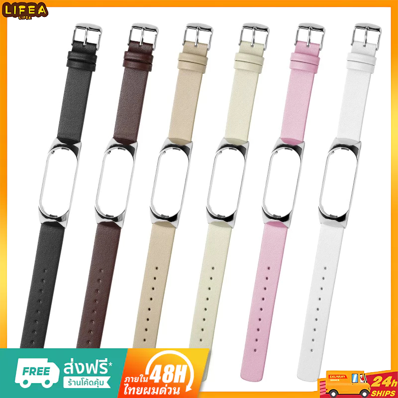สายนาฬิกาข้อมือ สายหนัง แบบเปลี่ยน สําหรับ Xiaomi Mi Band 7 Mi Band 7