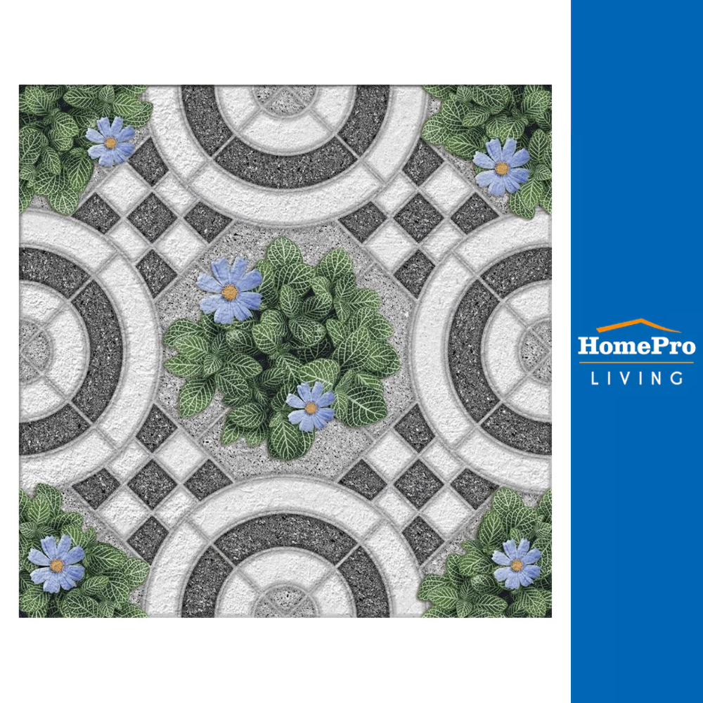 ภูผา กระเบื้องพื้น 16X16 นิ้ว แอมเบียนท์ การ์เด้น เทา PM 0.96