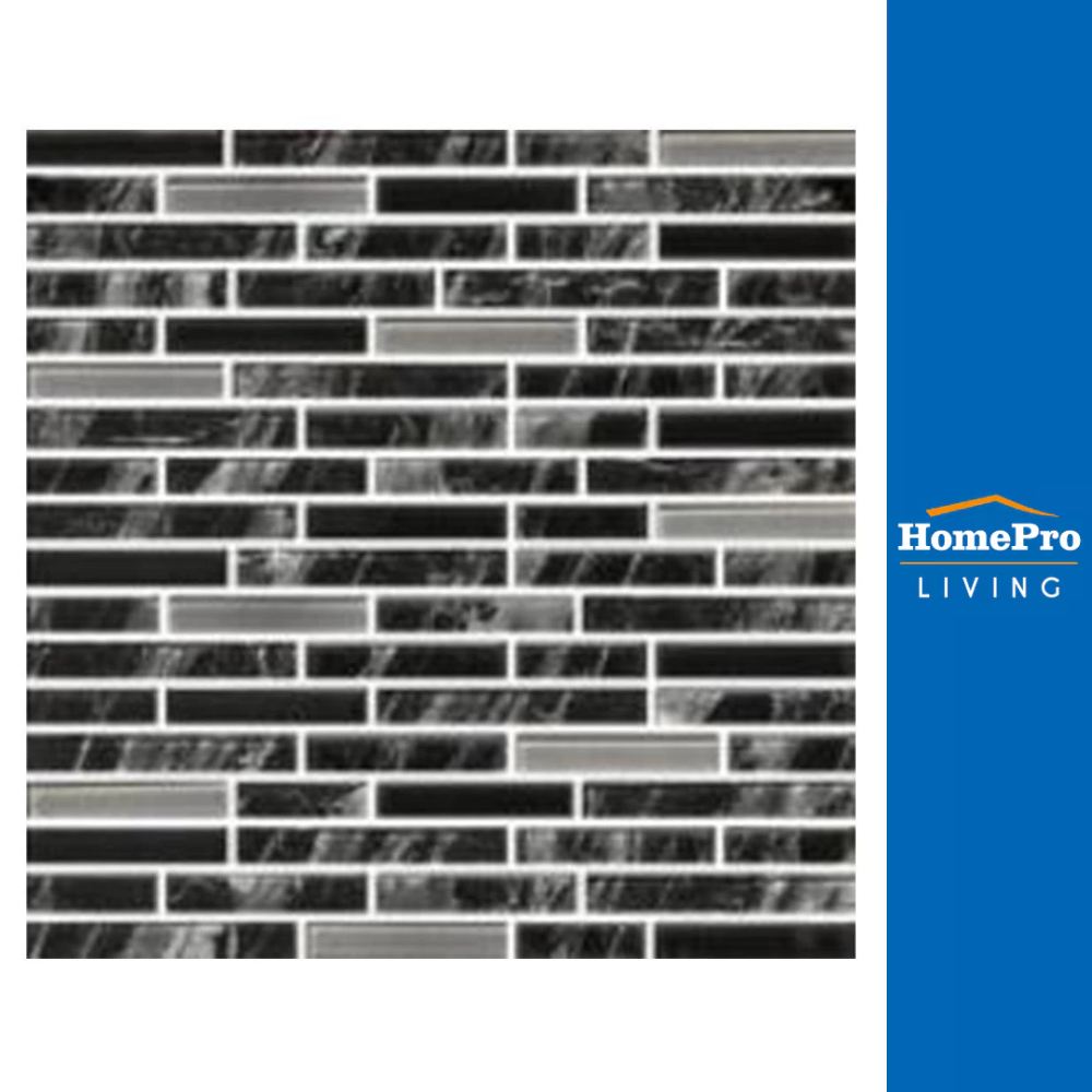 COTTO โมเสคแก้ว 30x30 ซม. เพ็ดดร้า ดำ จัดส่งโดย HomePro
