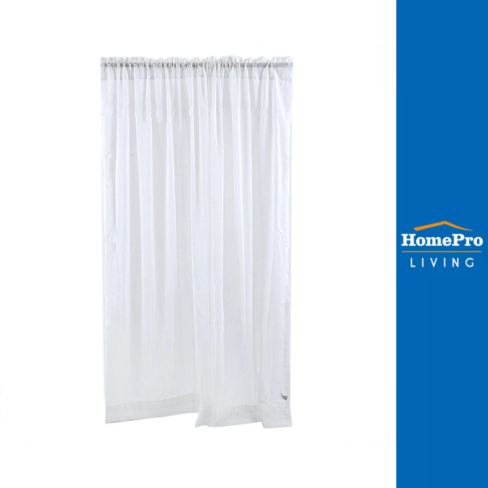 HOME LIVING STYLE ผ้าม่านโปร่งสอดหู RAIN 160X160 ซม. สีขาว จัดส่งโดย HomePro