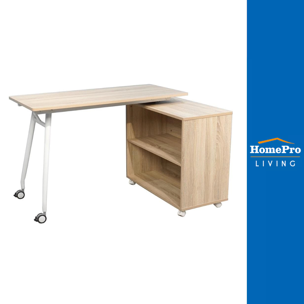 [จัดส่งพร้อมประกอบ] FURDINI โต๊ะทำงาน WALLER CT-3366UM สีไลท์โอ๊ค จัดส่งโดย HomePro
