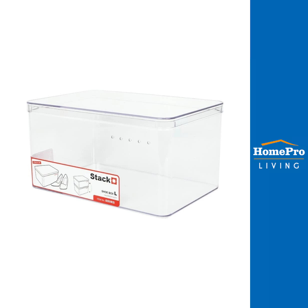STACKO กล่องรองเท้า 889RS 19.2x28x15 ซม. สีใส