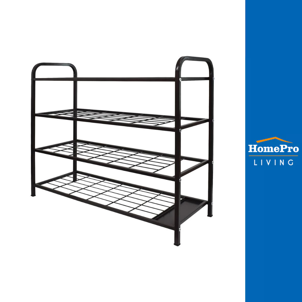 STACKO ชั้นวางรองเท้า 4 ชั้น พร้อมที่เก็บร่ม NOBLE 80x30x68 ซม. สีน้ำตาล จัดส่งโดย HomePro