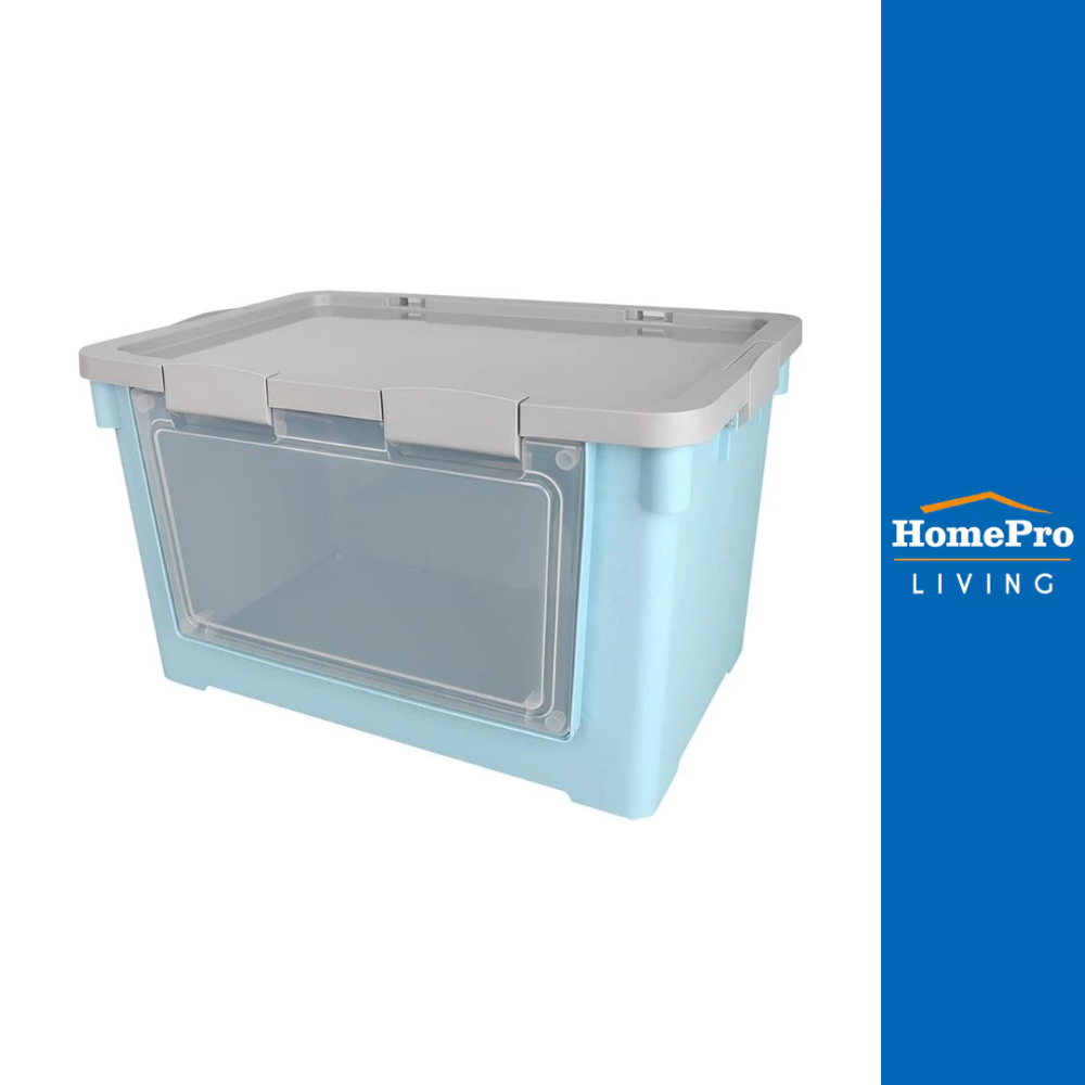 HomePro กล่องเก็บของฝาหน้า VIVE 62X41.7X36.9 ซม. สีฟ้า แบรนด์ STACKO