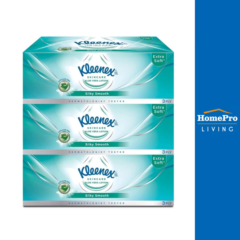 KLEENEX กระดาษเช็ดหน้า SIKY SMOOTH 80 แผ่น แพ็ค3