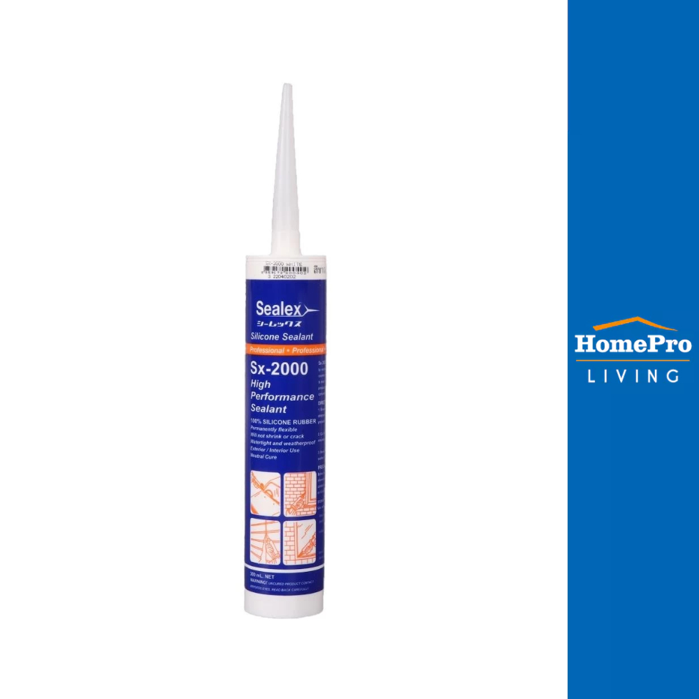SEALEX ซิลิโคนไร้กรด  SX-2000 300 มล. สีขาว